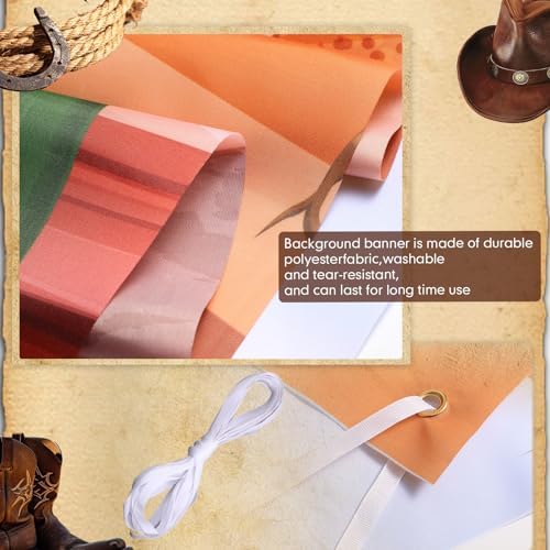 Tudomro 73 x 47 Inch Western Cowboy Backdrop Party Decorations Wild West - Image 3