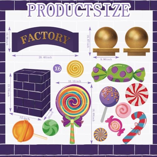 Candy Themed Party Decorations, Purple Candy Arch Backdrop Set - Image 2