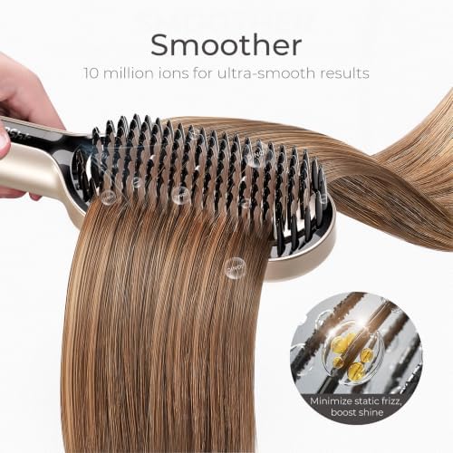 TYMO Hair Straightener Brush - Ionic Plus Straightening Brush for Women - Image 5