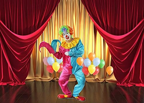Qian 7x5FT Vinyl 3D Rendering Theater Stage Theme Photography Backdrops Golden and Red Curtains Photo Studio Props Vinyl Background for Wedding Birthday Party Decoration Banner - Image 4