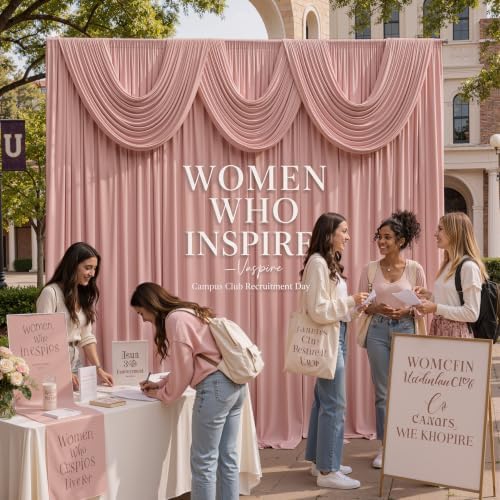 10 ft x 20 ft Dusty Pink Backdrop Curtains for Parties, Wrinkle Free Dusty Pink Photography Backdrop Drapes for Wedding Boys Birthday Baby Shower Bridal Shower Party - Image 4