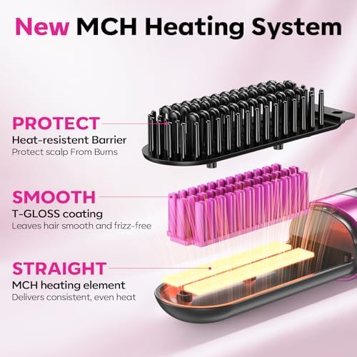 Go Brush Pro 2026 Upgraded Cordless Hair Straightener Brush for Women - Image 3