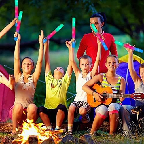 SHQDD 28PCS LED Foam Glow Sticks, Foam Light up Sticks Bulk Party Pack with 3 Modes Colorful Flashing, Glow in The Dark Party Supplies for Parties, Wedding, July 4th, Birthday, Raves,Concert,New Year - Image 3