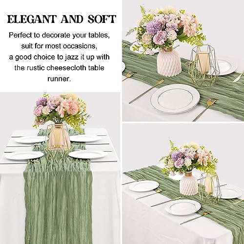 10FT Cheesecloth Table Runner Boho Party Home Decorations - Image 3
