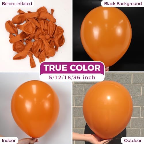 Bezente Burnt Orange Latex Party Balloons 100 Pack 12 inch - Image 2