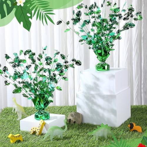 3 Pcs Hawaiian Luau Party Decors Palm Leaves Table Centerpieces - Image 3