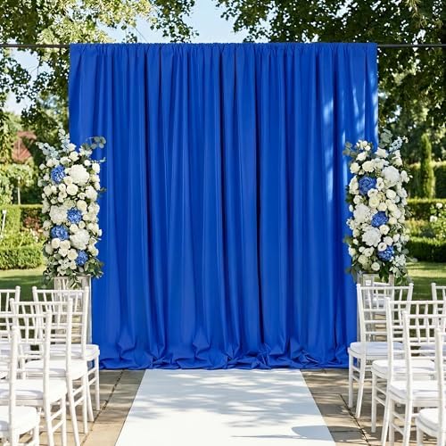 Royal Blue Backdrop Curtains 20ftx10ft Wedding Polyester Photo Drapes - Image 6