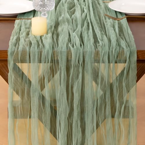 Cheesecloth Table Runner Tulle Fall Boho Wedding Shower Party Home Decor - Image 2