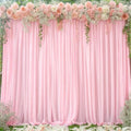 8x10FT Baby Pink Backdrop Curtains for Wedding Parties, Wrinkle Free Polyester Photography Backdrop Drapes for Wedding Baby Shower Birthday Parties Stage Background Stand Decorations 4x10ft,2 Panels by Partisky