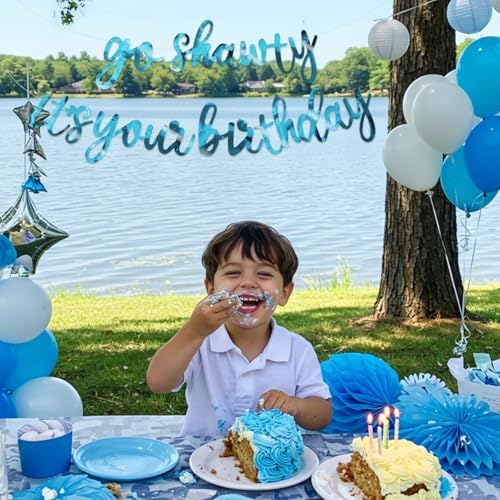 BEISHIDA Double-sided Lake Blue Go Shawty It's Your Birthday Banner Decor - Image 5