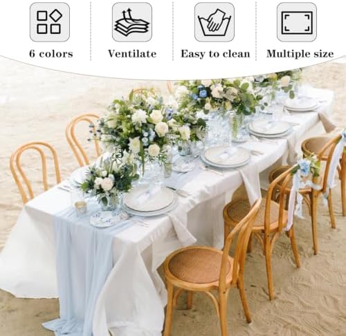 Fitable 6 Pack Orange Tablecloths 90x132 Inch for 6 Foot Rectangle Tables - Image 7