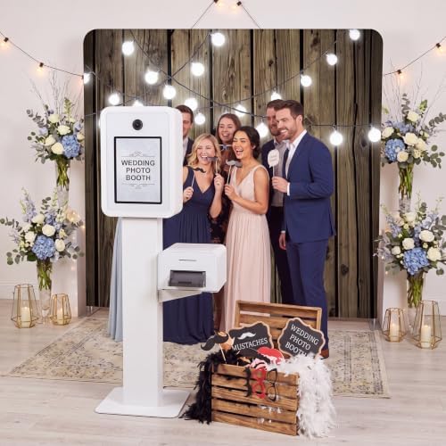 Oudain 8x8ft Photo Booth Backdrop Glitter Rustic & Champagne Tension Fabric - Image 5