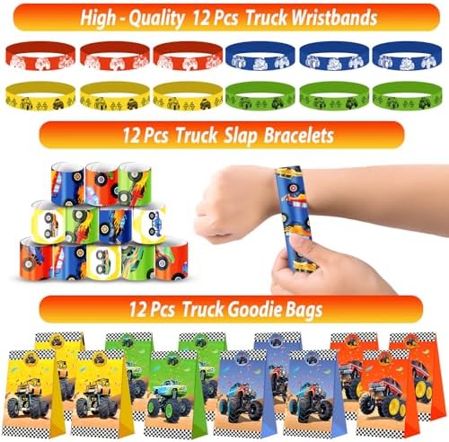 PLOUGVI 232 PCS Party Favors for Truck Birthday Decorations Supplies Truck Party Stuff for Party Goodie Bag Stuffer Pinata Filler Gifts - Image 4