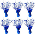 FUBININA 6 Pack Metallic Foil Spray Centerpiece Star Table Decoration Burst Glitter Tabletop Centerpieces for Birthday Christmas New Years Nye Wedding Graduation Holiday Party Supplies Decor, Blue by FUBININA