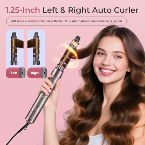 Vincofy 7 in 1 Hot Air Styler,1500W Hair Dryer Brush with Auto-Wrap Curlers - Image 5