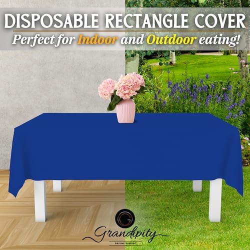 Grandipity Plastic Table Cloth Disposable 12 Pack 54” x 108” Rectangle - Image 5