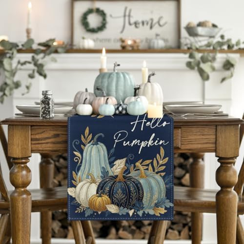 Artoid Mode 210 GSM Fall Table Runner Home Party Decor 13x90 Inch - Image 2