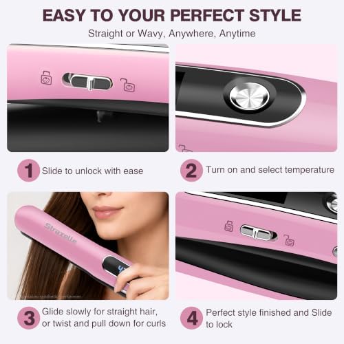 Mini Cordless Hair Straighteners and Curler,Travel Essential - Image 5