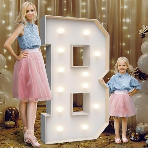 4FT Light Up Marquee Letter B - Large Foam Board Mosaic Kit - Image 2