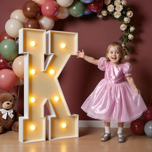 imprsv Marquee Letter K, 3FT White Foam Board Art Craft Kit for Baby Shower, Wedding Decorations, Party Backdrop Decor by Letsmakeitimpressive