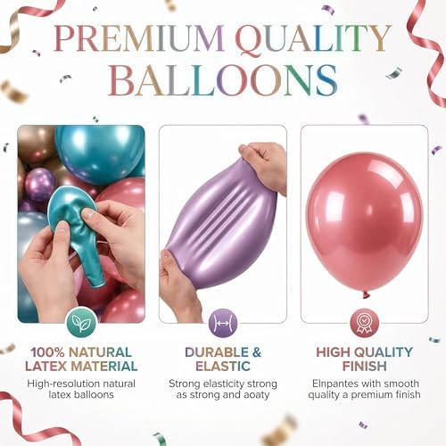 Metallic Balloon Tower Kit for Floor Set of 2 Base&Pole Decor for Shower Party - Image 5