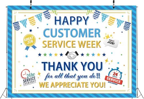 Happy Customer Service Week Banner National Customer Service Week Backdrop - Image 4