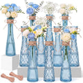 Set of 12 Blue Glass Bud Vases for Centerpiece, Assorted by Unknown