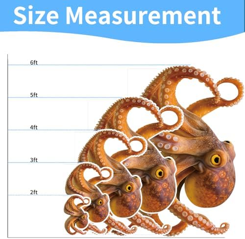 Octopus Life Size Cardboard Cutout, 2FT, Safari Theme, 1 PC - Image 2