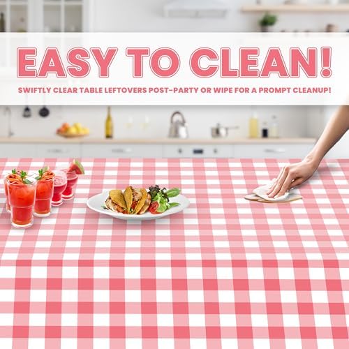 Grandipity Plastic Table Cloth Disposable 12 Pack 54” x 108” Rectangle - Image 3