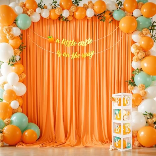 20x12ft Orange Purple Backdrop Curtain Panels for Parties - Wrinkle Free Polyester Photo Curtain Backdrop Wedding Back Drop Fabric Drapes for Party Decorations Background for Photography - Image 7