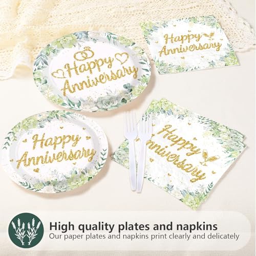 96 Pcs Happy Anniversary Party Decorations, Serves 24 - Image 4
