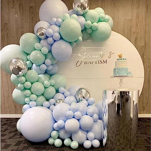 412pcs Pastel Mint Green Balloon Garland Arch Kit 18 12 10 5 Inch Different Sizes Light Latex Balloons for Baby Shower Birthday Wedding Jungle Forest Party Decoration - Image 5