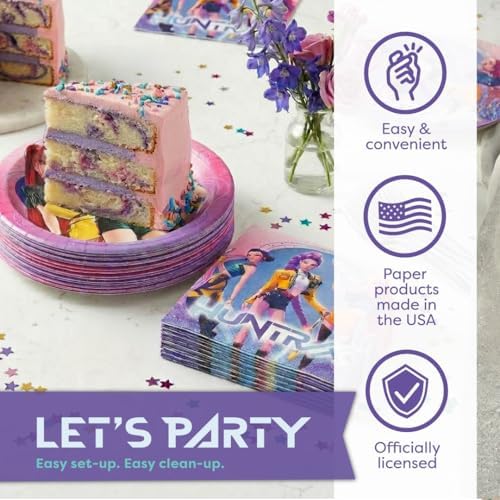 KPop Plates and Napkins 32-Pack - Demon Hunters Birthday Decorations - Image 4