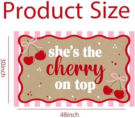 She's The Cherry On Top Banner for Cherry Birthday Decorations - Image 2