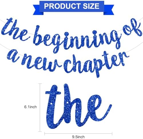 BEISHIDA Blue Pre-Strung Glitter The Beginning of A New Chapter Banner - Image 3
