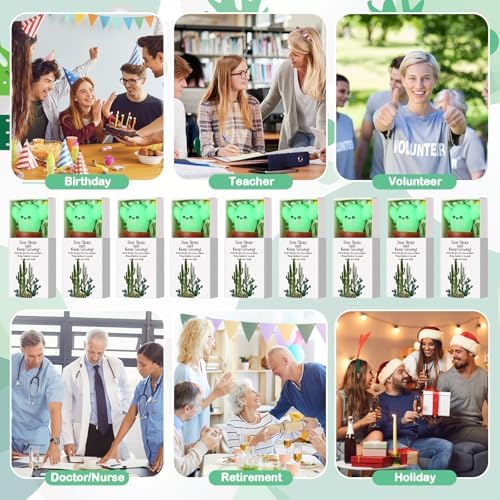 48 Sets Believe in Yourself Gifts Cactus Growing Party Favors - Image 6