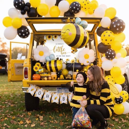 Bee Themed Baby Shower Decorations Balloon Garland Arch Kit with Backdrop - Image 2