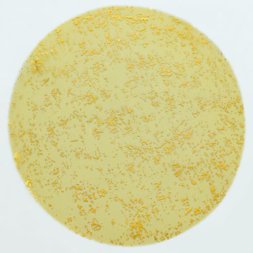Snowkingdom 50 Pcs Sparkling Yellow Gold Placemats Round Disposable 13" by Snowkingdom