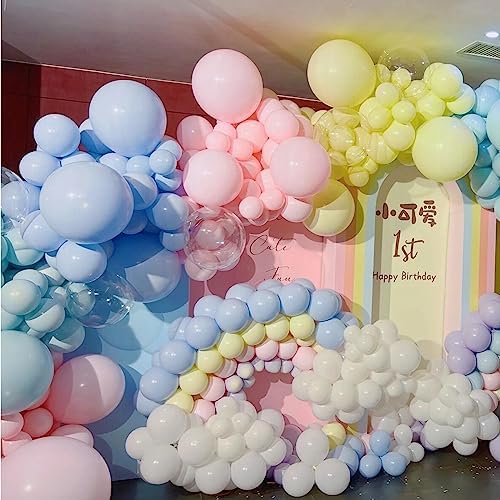412pcs Pastel Balloon Garland Arch Kit 18 12 10 5 Inch Different Sizes Macaron Assorted Colors Balloon Latex Colorful Balloons for Baby Shower Girls Birthday Wedding Easter Rainbow Party Decoration - Image 7
