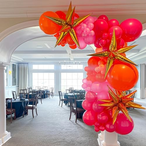 Voircoloria 90pcs Hot Pink Balloons Garland Arch Kit, 18 12 10 5 Inch - Image 4
