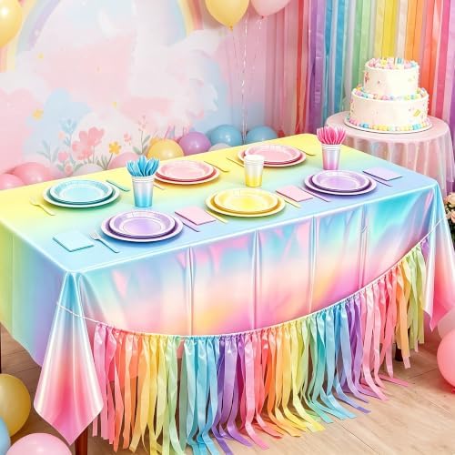 Iridescent Pastel Holographic Party Supplies, Serve 24 - Image 6