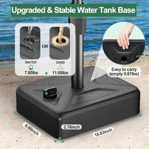 EMART 10x8.5ft Adjustable Backdrop Stand with Heavy Duty Water Tank Base - Image 2