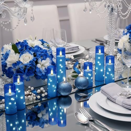 Raycare 9 Pcs Flameless Battery Operated Pillar Candles with Remote Timer - Image 4