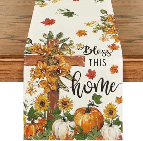 Artoid Mode 210 GSM Fall Table Runner Home Party Decor 13x120 Inch by ArtoidMode