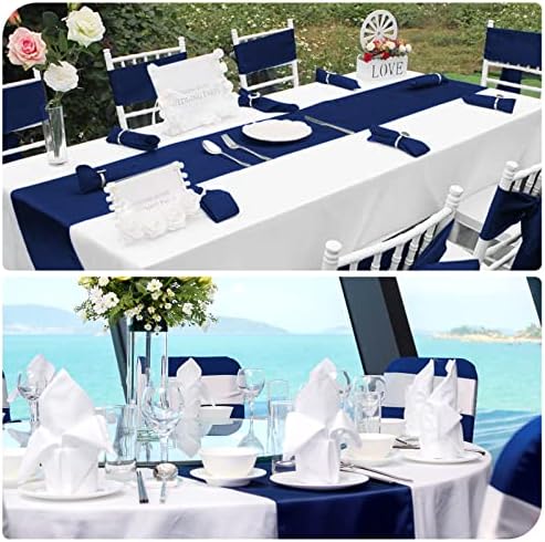 12 Pack Navy Blue Satin Table Runner 12 x 108 Inch Long Premium Table Runners for Wedding Party Events Decoration, Birthday Parties, Banquets Decorations, Graduations, Engagements - Image 5