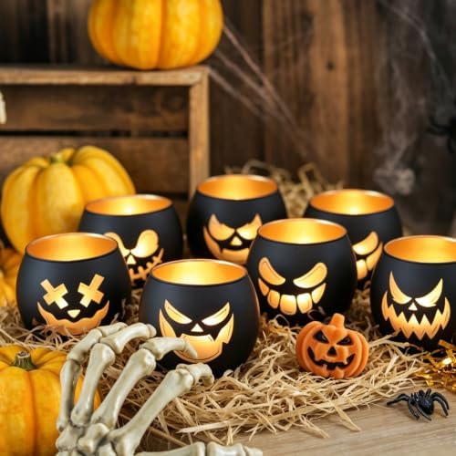 Jack O Lantern Votive Candle Holders for Indoor Outoddr Halloween Decor - Image 2