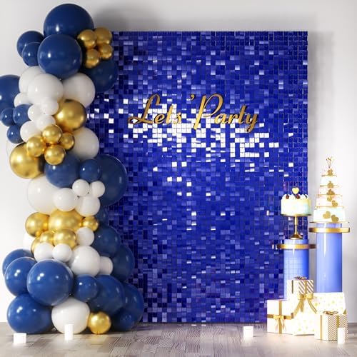 COKAOBE LiteGrid Series Shimmer Wall Backdrop - 24Pcs Blue by COKAOBE