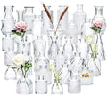 Small Glass Vases for Flowers, 32pcs Clear Mini Bud Vases in Bulk by Brajttt
