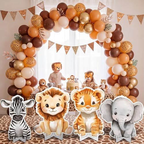 Honoson 4 Pcs Large 24" x 32" Safari Animals Cardboard Cutouts Life Size - Image 6