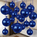 Togvu Navy Blue Round Foil Balloons, 12PCS Different Sizes 4D Ball Balloon by Togvu